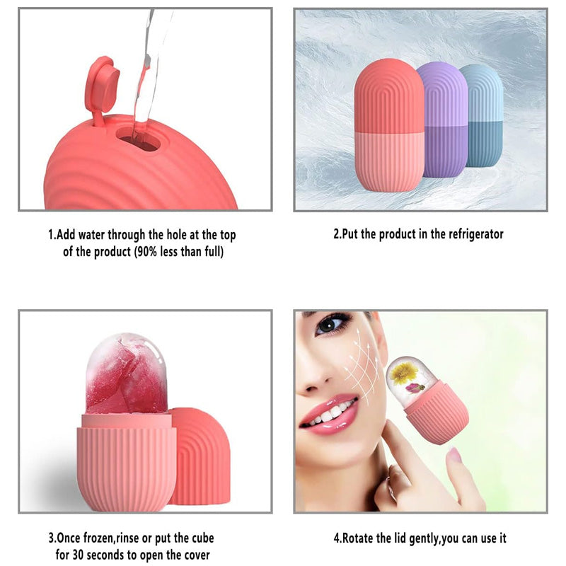 Silicone Ice Roller | Facial Ice Mold for Depuffing & Skin Glow