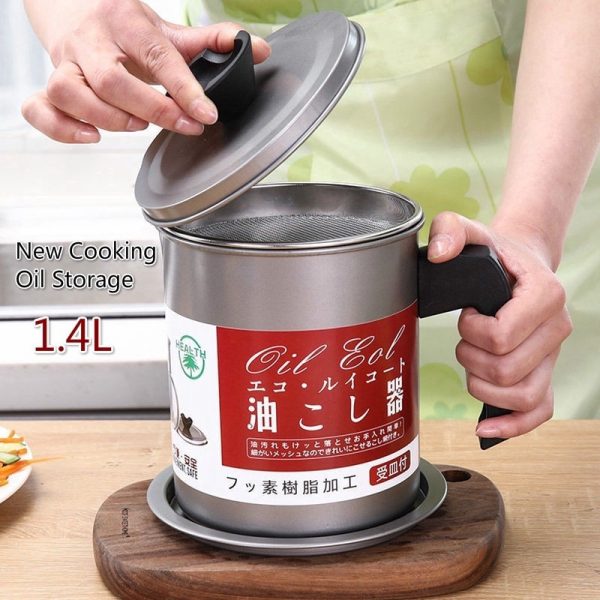 Oil Fryer Cooker with Stainless Steel Mesh Filter & Lid