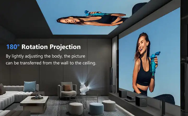 HY300 Pro Projector 4K Supported, Android 11, Dual Wifi6, 260 ANSI Lumens, Allwinner H713 BT5.0, 1080P 1280x720P, Home Cinema Outdoor Projector