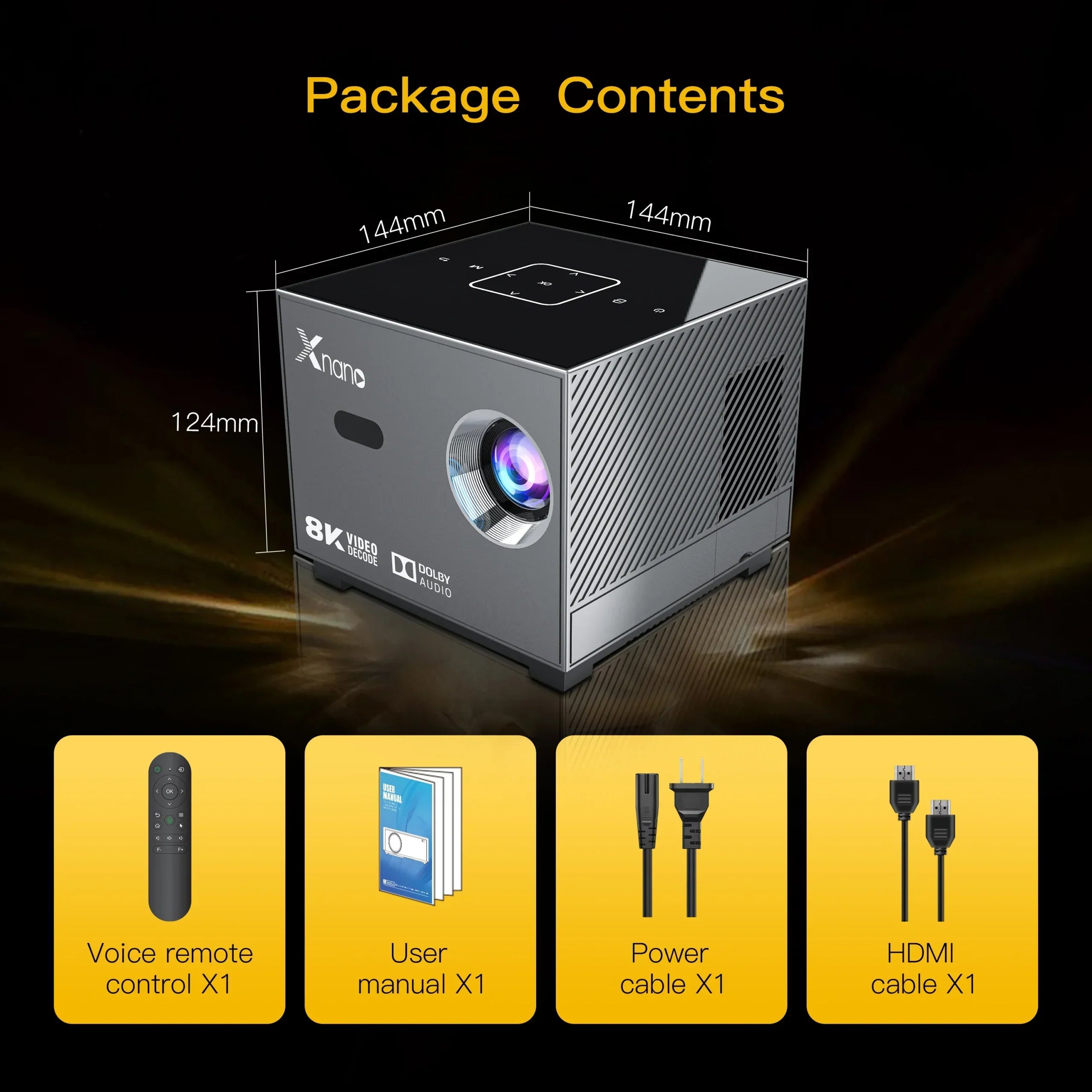 XNANO X3 Projector – Full HD 1080P | Karachi VIP COD | Open Parcel | 3 Days Refund Guarantee