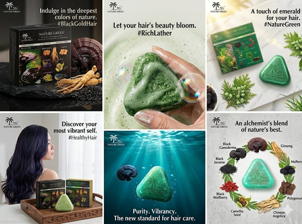 Nature Green Herbal Hair Soap