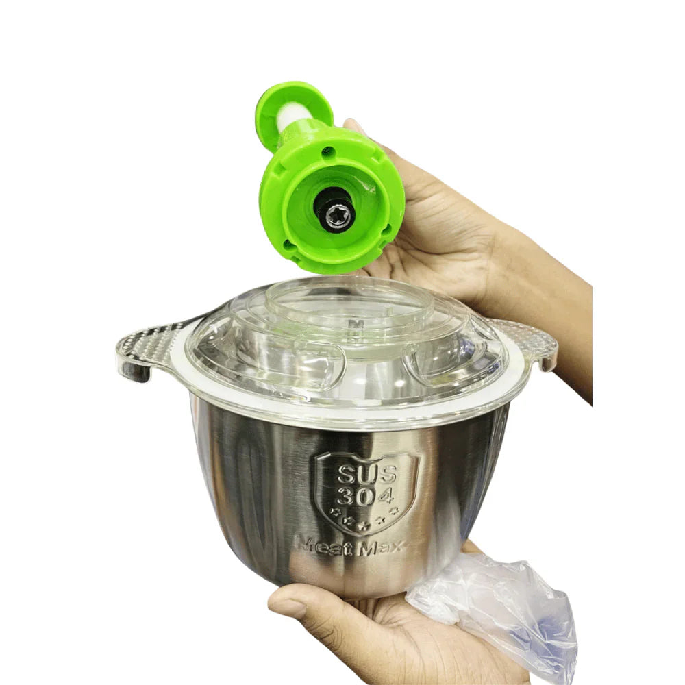 Stainless Steel Push Chopper – Manual Vegetable & Fruit Cutter | One-Push Hand Press Food Chopper